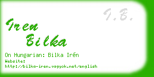 iren bilka business card
